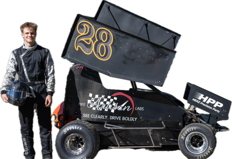 Pike Artisan Labs sponsored race car